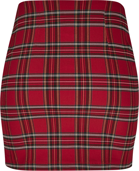 Jupe courte  de Urban Classics - Jupe courte tartan - S à M - pour Femme - rouge/noir - Urban Classics - View 2