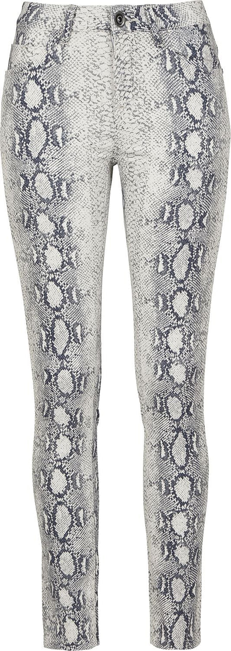 Pantalon en toile  de Urban Classics - Pantalon Skinny Stretch Serpent Femme - XS à XL - pour Femme - blanc cassé/gris - Urban Classics