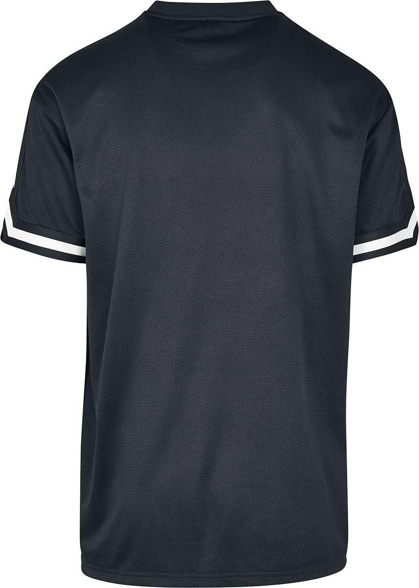 T-Shirt Manches courtes  de Urban Classics - T-Shirt Oversize En Mesh Avec Rayures - S à XXL - pour Homme - noir - Urban Classics - View 2