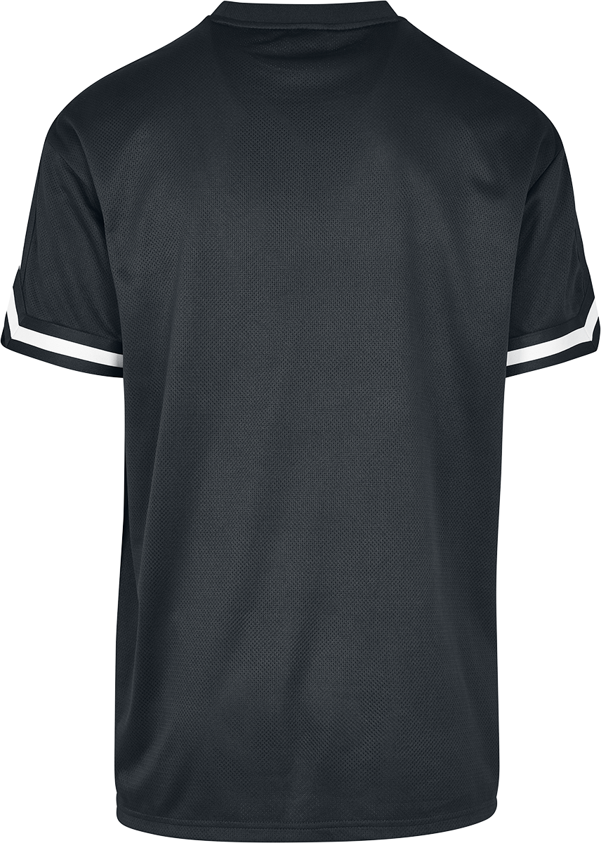 T-Shirt Manches courtes  de Urban Classics - T-Shirt Oversize En Mesh Avec Rayures - S à XXL - pour Homme - noir - Urban Classics - View 2