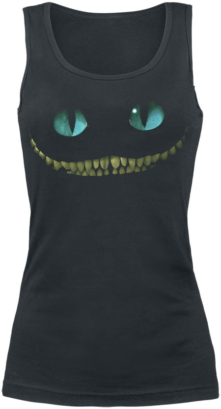 Top Disney de Alice Au Pays Des Merveilles - Le Chat Du Cheshire - Smile - XS à XL - pour Femme - noir - Alice Au Pays Des Merveilles