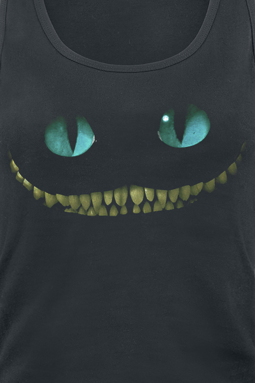 Top Disney de Alice Au Pays Des Merveilles - Le Chat Du Cheshire - Smile - XS à XL - pour Femme - noir - Alice Au Pays Des Merveilles - View 2