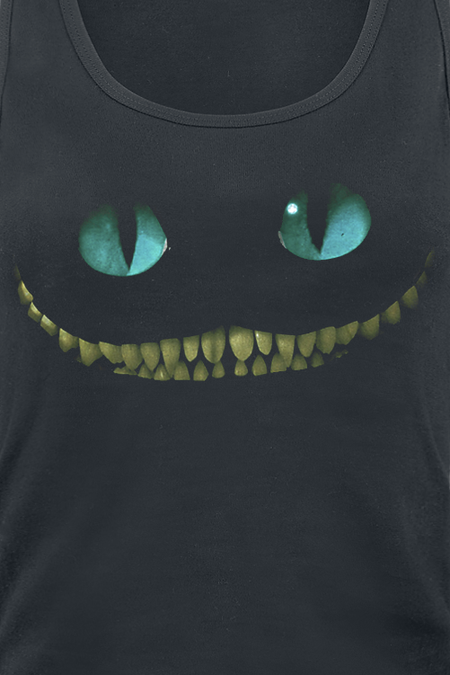 Top Disney de Alice Au Pays Des Merveilles - Le Chat Du Cheshire - Smile - XS à XL - pour Femme - noir - Alice Au Pays Des Merveilles - View 2