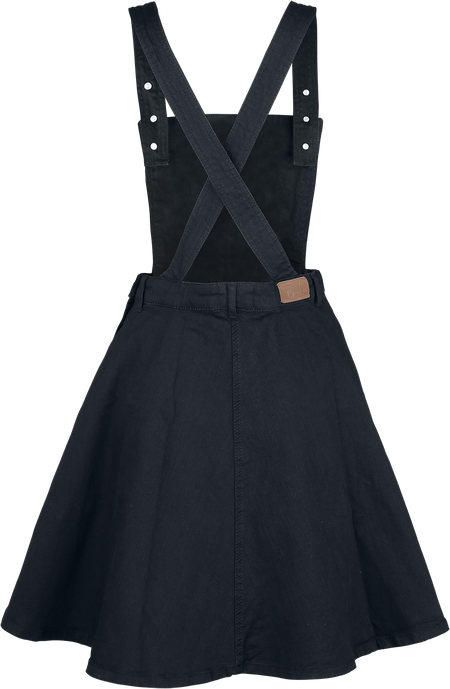Robe mi-longue Rockabilly de Hell Bunny - Robe Salopette Dakota - XS à 4XL - pour Femme - noir - hell bunny - View 2