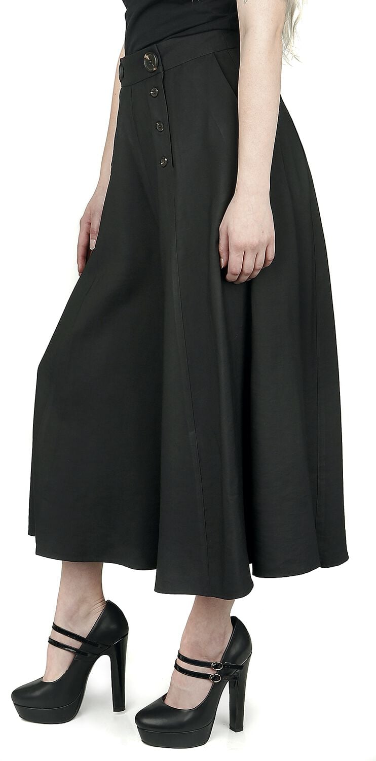 Pantalon en toile Rockabilly de Hell Bunny - Jupe-Culotte Murphy - XS à 4XL - pour Femme - noir - hell bunny
