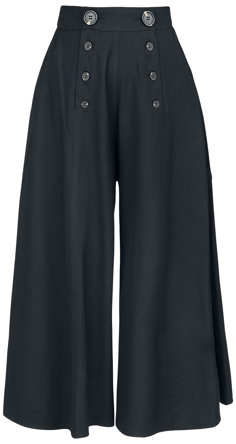 Pantalon en toile Rockabilly de Hell Bunny - Jupe-Culotte Murphy - XS à 4XL - pour Femme - noir - hell bunny - View 2