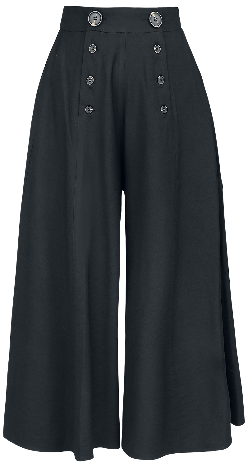 Pantalon en toile Rockabilly de Hell Bunny - Jupe-Culotte Murphy - XS à 4XL - pour Femme - noir - hell bunny - View 2