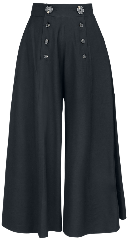 Pantalon en toile Rockabilly de Hell Bunny - Jupe-Culotte Murphy - XS à 4XL - pour Femme - noir - hell bunny - View 2