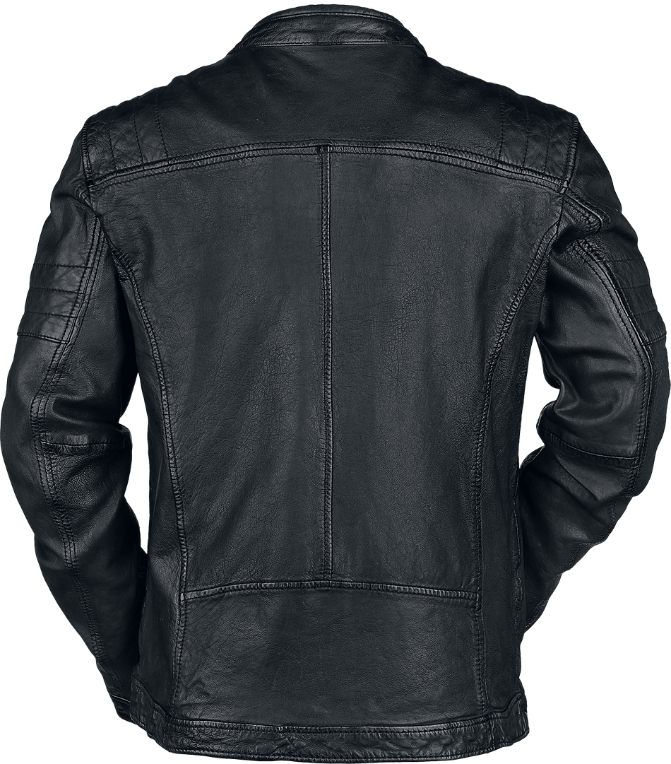 Veste en cuir  de Gipsy - Cave Slim Fit W18 Lanov - S à XXL - pour Homme - noir - gipsy - View 2