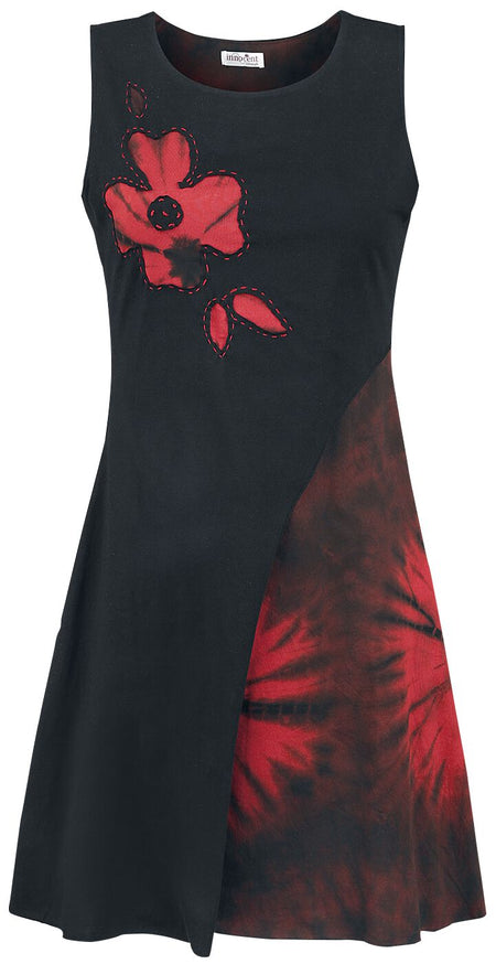 Robe mi-longue  de Innocent - Robe Maya - S à 4XL - pour Femme - noir/rouge - innocent