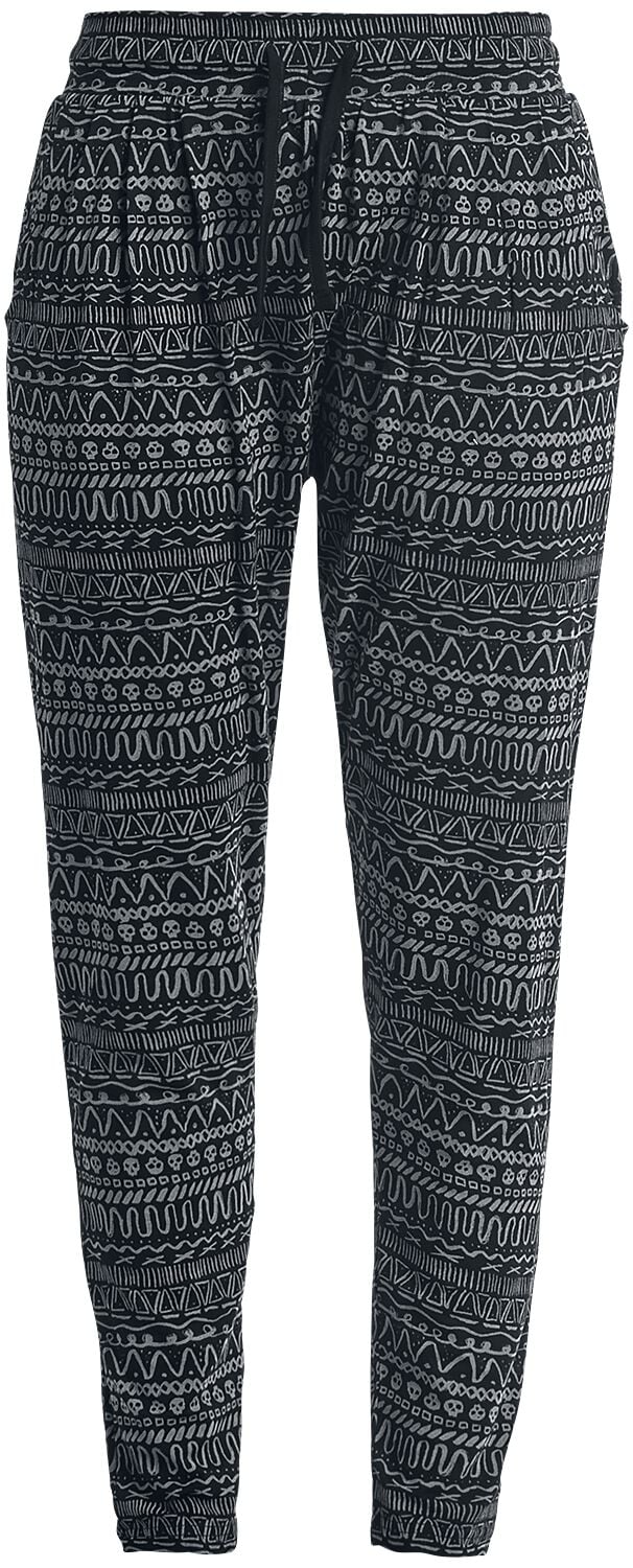 Pantalon en toile  de Full Volume by EMP - Relax - Take It Easy - S - pour Femme - noir/blanc - Full Volume by EMP