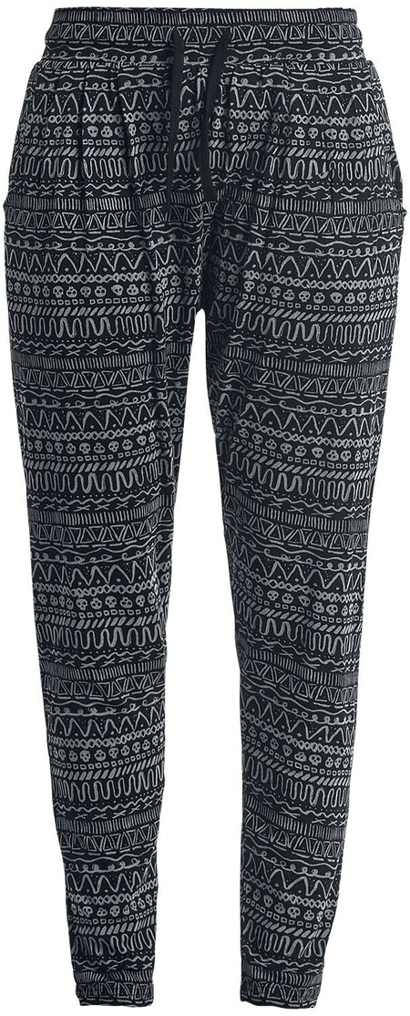 Pantalon en toile  de Full Volume by EMP - Relax - Take It Easy - S - pour Femme - noir/blanc - Full Volume by EMP