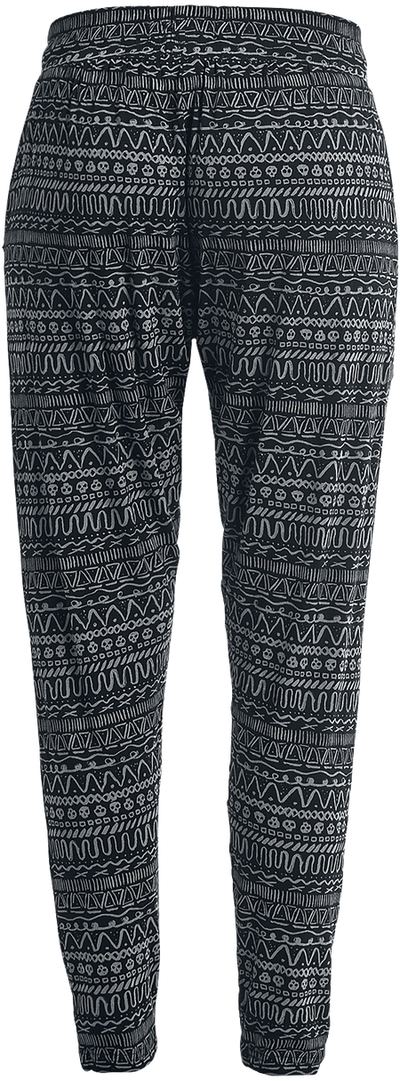 Pantalon en toile  de Full Volume by EMP - Relax - Take It Easy - S - pour Femme - noir/blanc - Full Volume by EMP - View 2