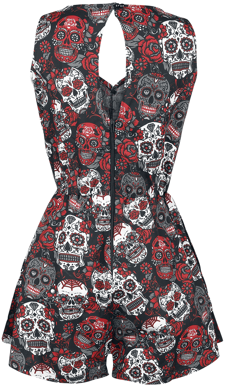 Salopette  de Rockabella - Combinaison Mortal - L à XL - pour Femme - noir/rouge - Rockabella - View 2