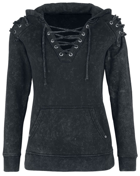 Sweat-shirt à capuche  de Rock Rebel by EMP - Stay Awake - S à XXL - pour Femme - gris - Rock Rebel by EMP