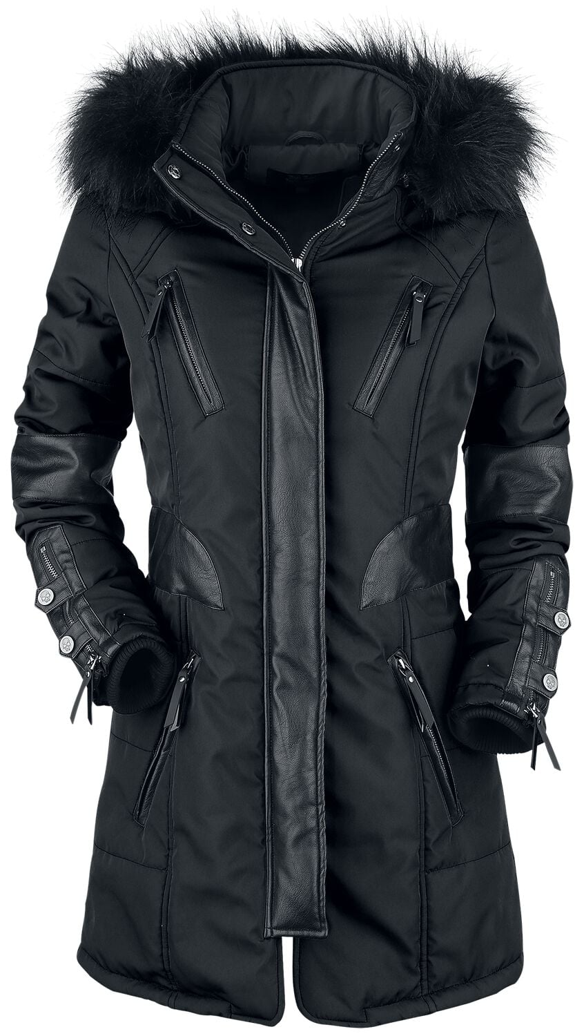 Manteau d'hiver  de Rock Rebel by EMP - So Damn Obvious - S à XXL - pour Femme - noir - Rock Rebel by EMP