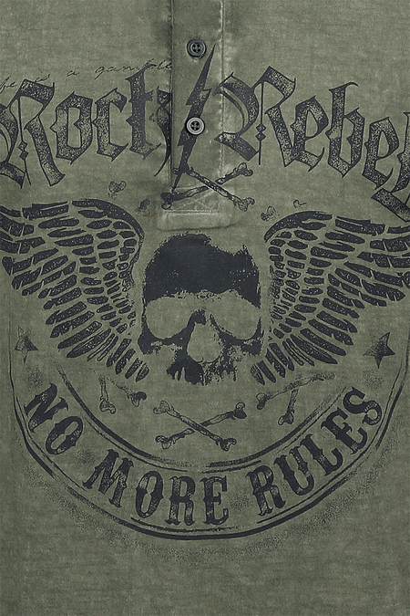 T-Shirt Manches courtes  de Rock Rebel by EMP - Back For More - S à 5XL - pour Homme - olive - Rock Rebel by EMP - View 2