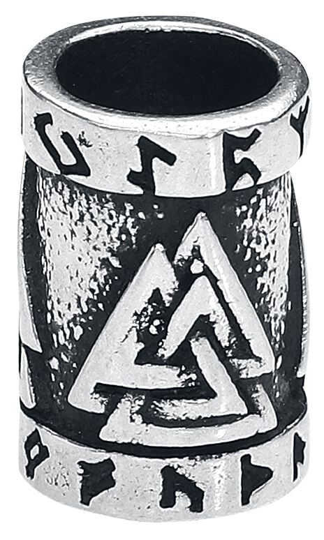 Perles à barbe  de etNox - Noeud Wodan - pour Homme - couleur argent - etNox