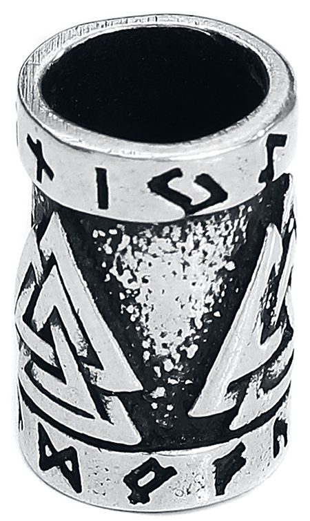 Perles à barbe  de etNox - Noeud Wodan - pour Homme - couleur argent - etNox - View 2