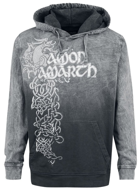 Sweat-shirt à capuche  de Amon Amarth - Chevaux Viking - S à XXL - pour Homme - gris/noir - Amon Amarth