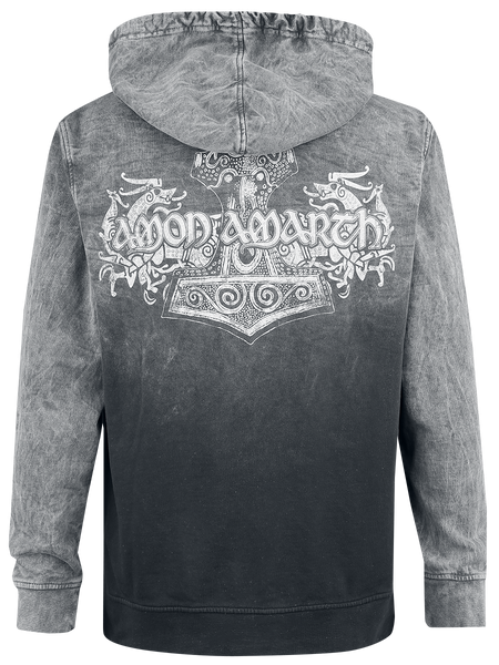 Sweat-shirt à capuche  de Amon Amarth - Chevaux Viking - S à XXL - pour Homme - gris/noir - Amon Amarth - View 2