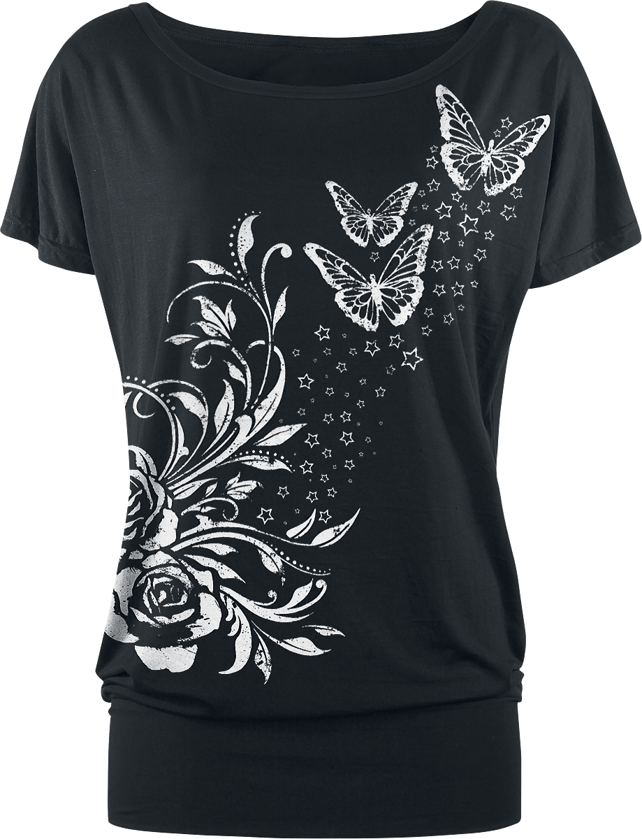 T-Shirt Manches courtes  de Full Volume by EMP - Can You Read My Mind - S à L - pour Femme - noir - Full Volume by EMP - View 2
