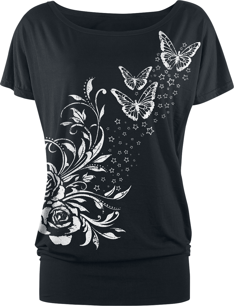 T-Shirt Manches courtes  de Full Volume by EMP - Can You Read My Mind - S à XXL - pour Femme - noir - Full Volume by EMP - View 2