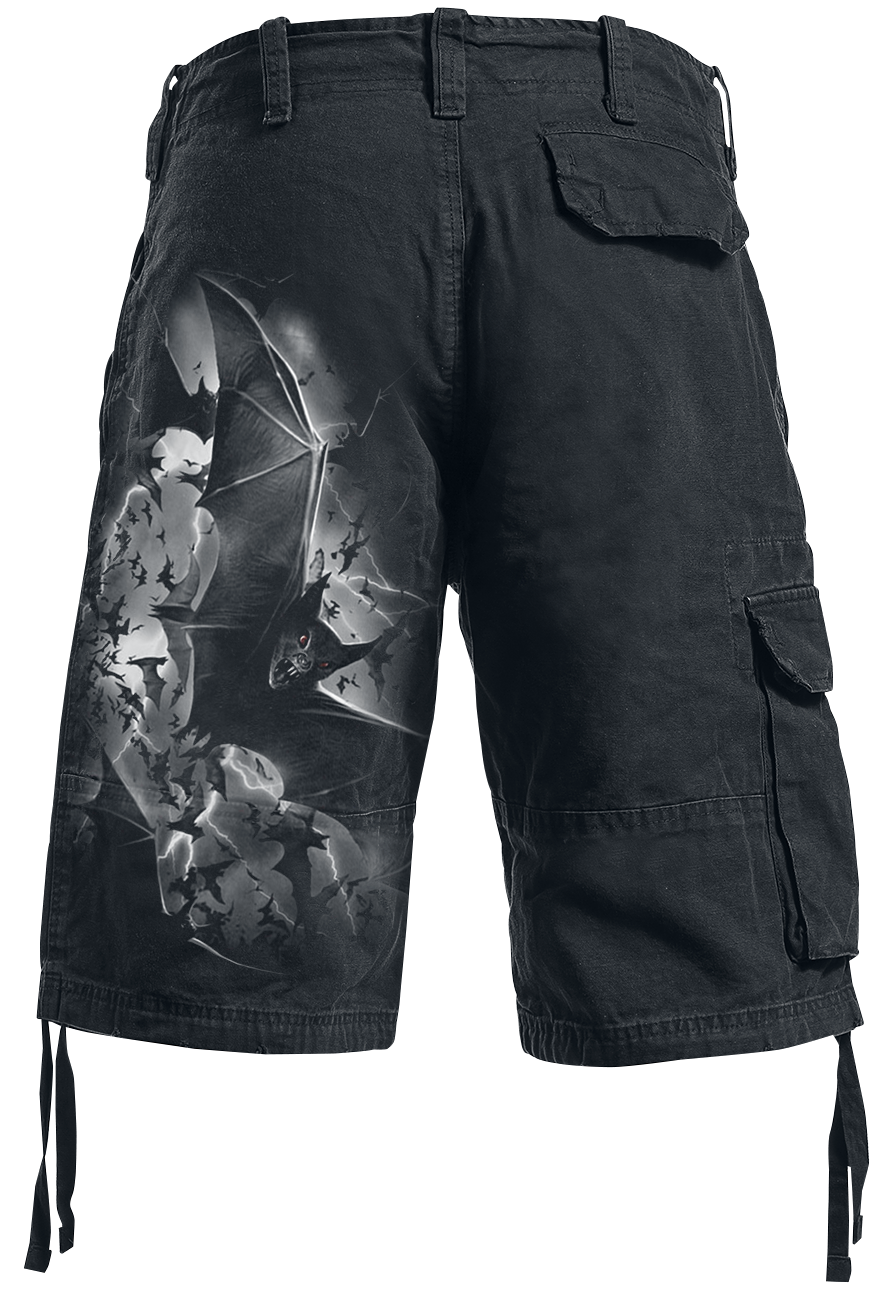 Short  de Spiral - Bat Curse - S à XXL - pour Homme - noir - Spiral - View 2