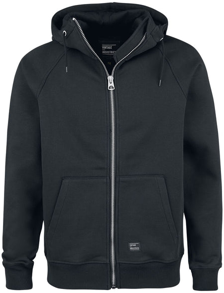Sweat-shirt zippé à capuche  de Vintage Industries - Sweat À Capuche Basing - S à XXL - pour Homme - noir - Vintage Industries
