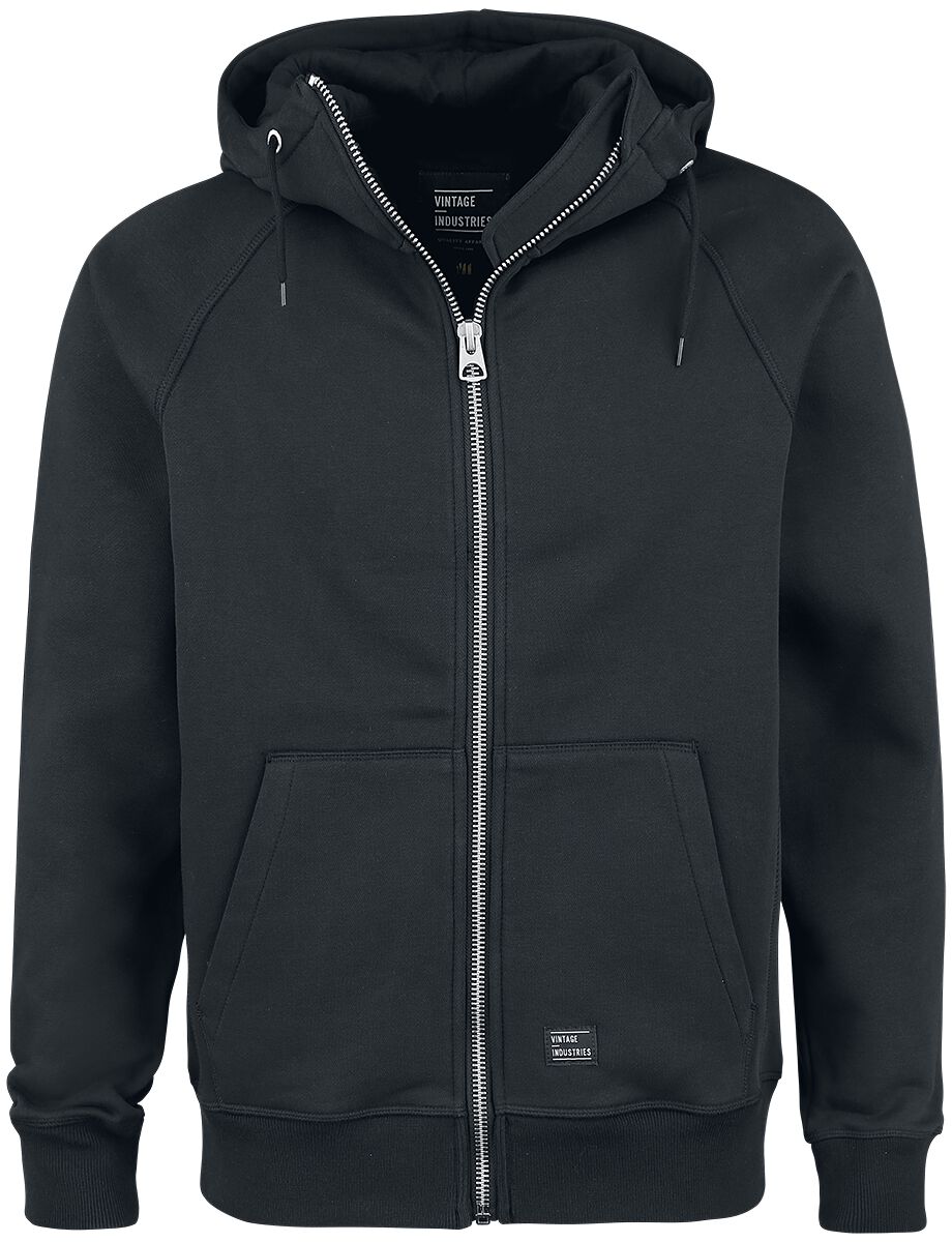 Sweat-shirt zippé à capuche  de Vintage Industries - Sweat À Capuche Basing - S à XXL - pour Homme - noir - Vintage Industries