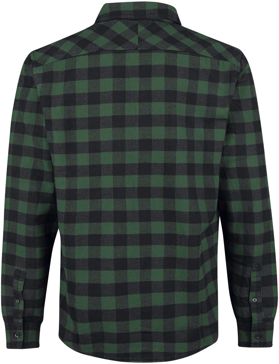 Chemise en flanelle  de Vintage Industries - Chemise Harley - M à 3XL - pour Homme - vert/noir - Vintage Industries - View 2