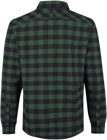 Chemise en flanelle  de Vintage Industries - Chemise Harley - M à 3XL - pour Homme - vert/noir - Vintage Industries - View 2