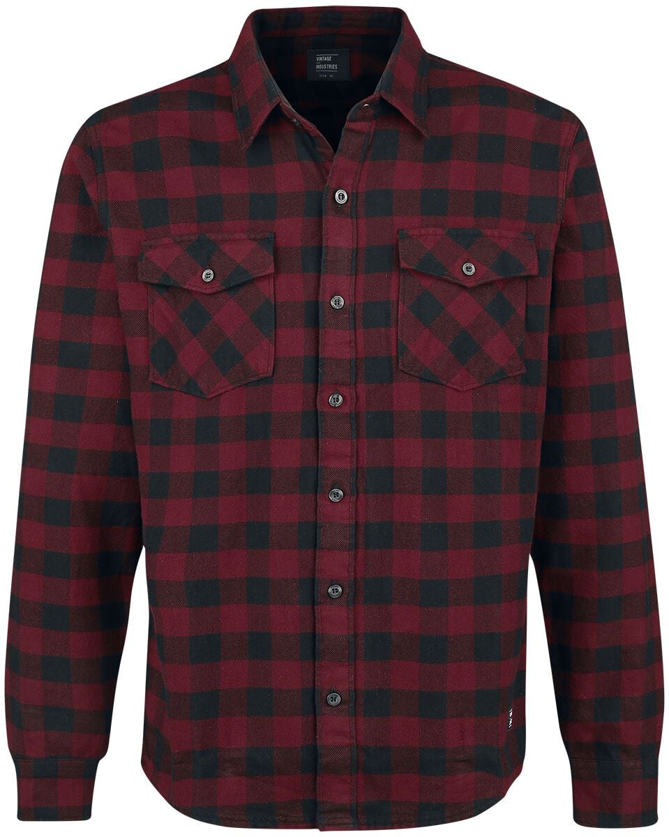 Chemise en flanelle  de Vintage Industries - Chemise Harley - S à 3XL - pour Homme - rouge/noir - Vintage Industries