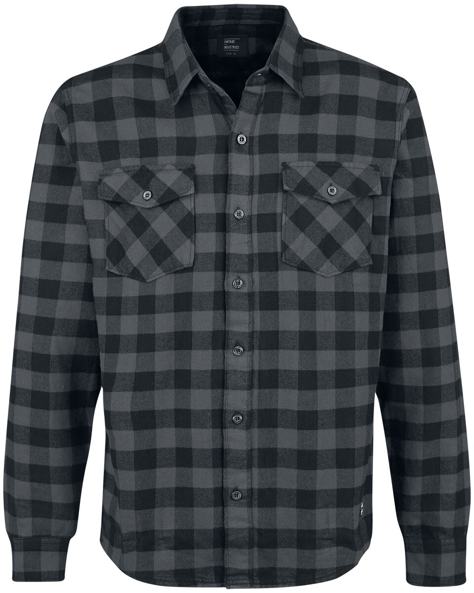 Chemise en flanelle  de Vintage Industries - Chemise Harley - S à 3XL - pour Homme - anthracite/noir - Vintage Industries