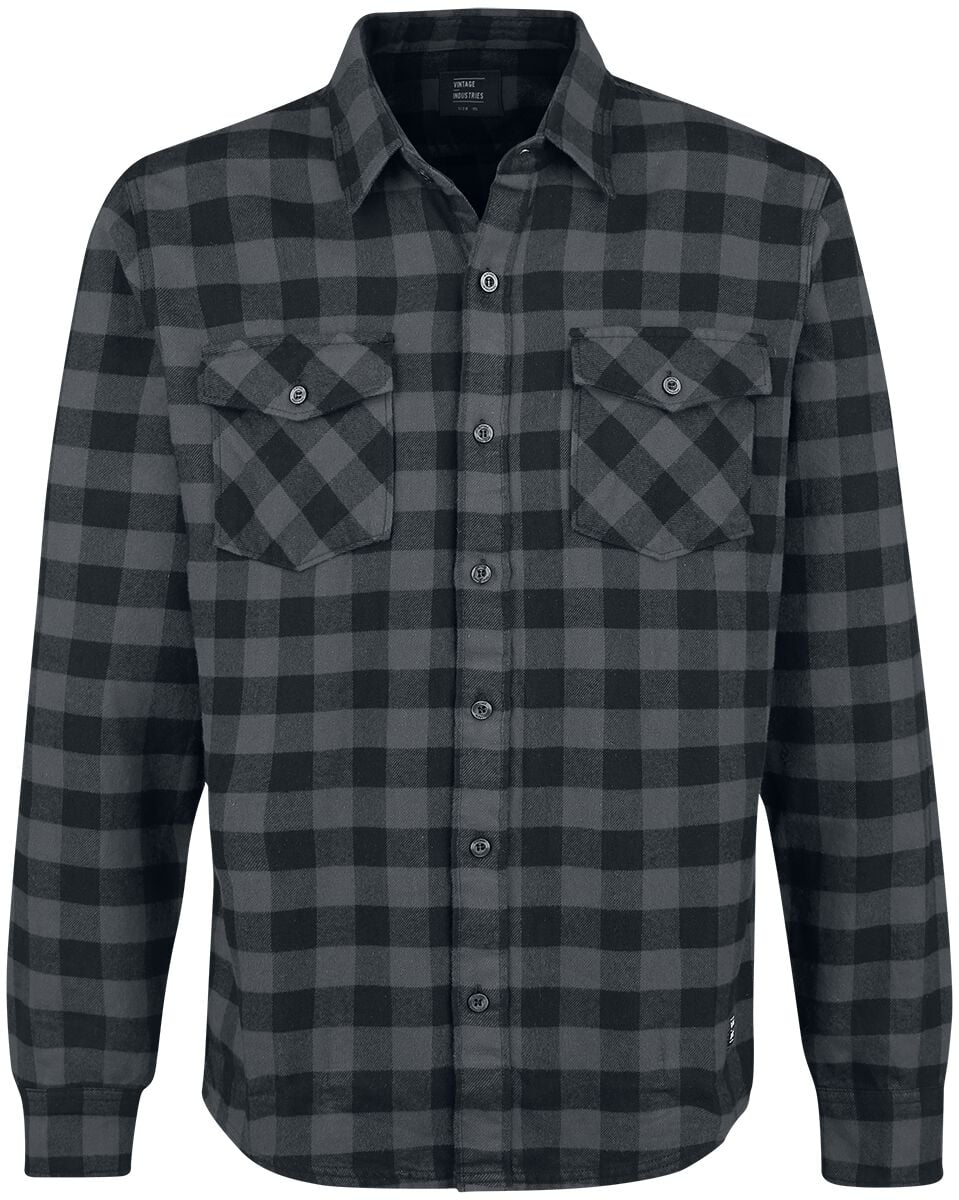 Chemise en flanelle  de Vintage Industries - Chemise Harley - S à 3XL - pour Homme - anthracite/noir - Vintage Industries