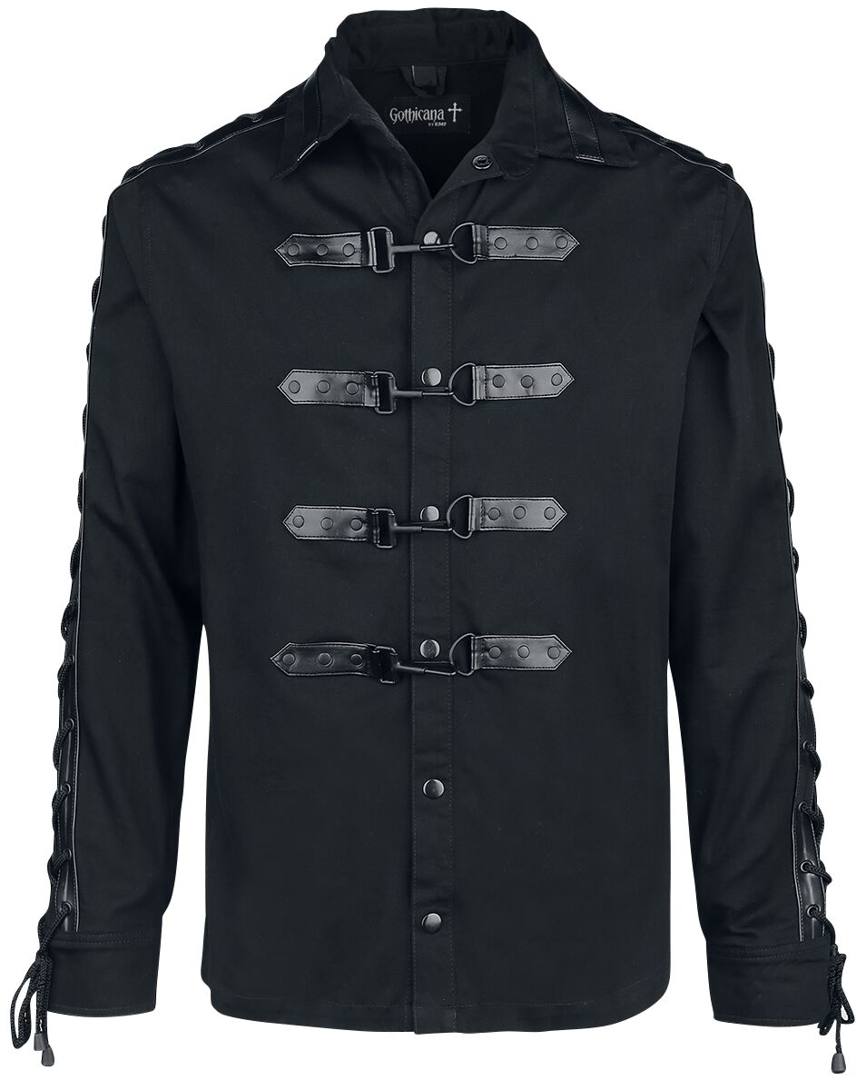 Chemise manches longues Gothic de Gothicana by EMP - Counterplay - S à XL - pour Homme - noir - Gothicana by EMP