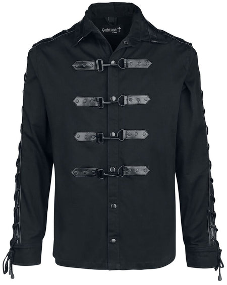 Chemise manches longues Gothic de Gothicana by EMP - Counterplay - S à XL - pour Homme - noir - Gothicana by EMP
