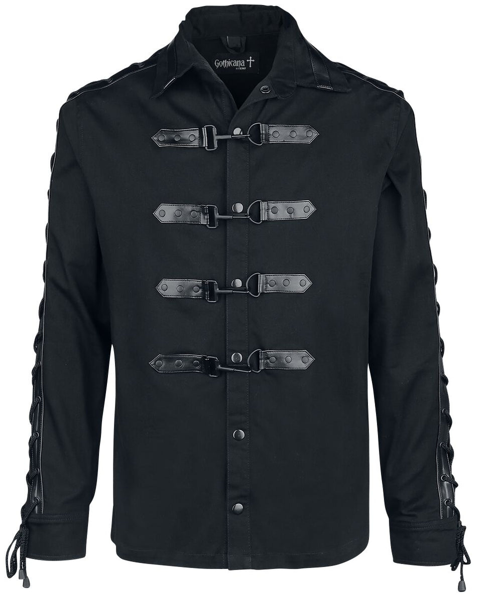 Chemise manches longues Gothic de Gothicana by EMP - Counterplay - S à L - pour Homme - noir - Gothicana by EMP