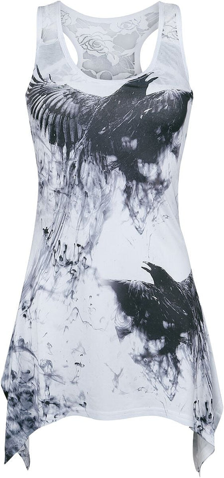 Top Gothic de Innocent - Débardeur Corbeaux - S à 3XL - pour Femme - gris/noir - innocent