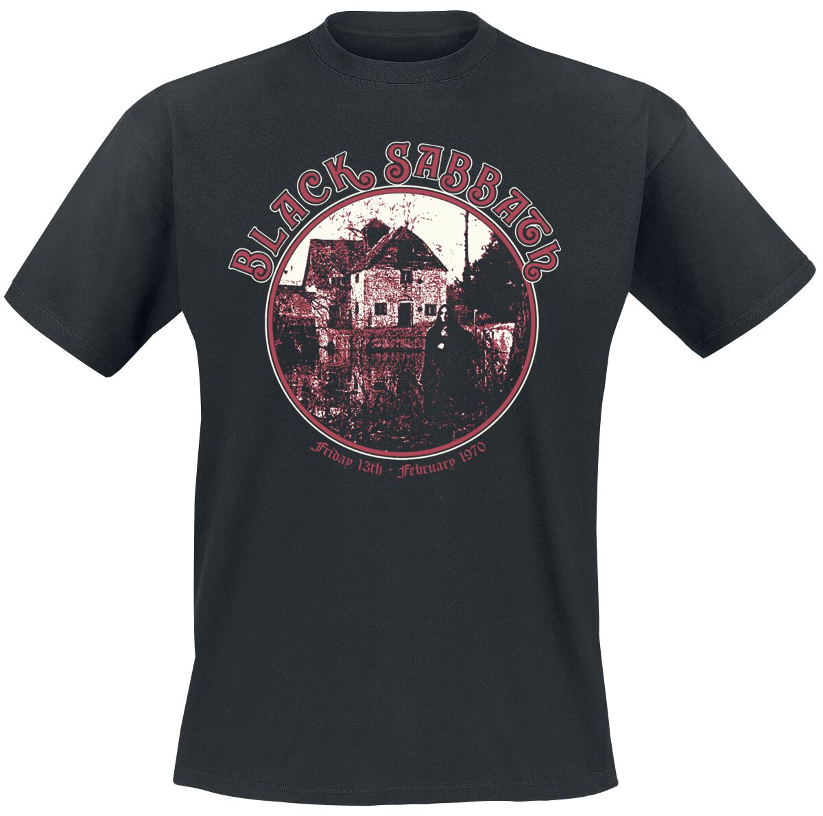 T-Shirt Manches courtes  de Black Sabbath - Anniversary House - S à XXL - pour Homme - noir - Black Sabbath