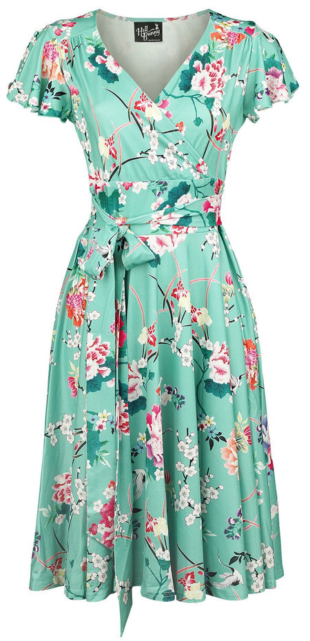 Robe courte Rockabilly de Hell Bunny - Robe Midori - XS à 4XL - pour Femme - menthe - hell bunny
