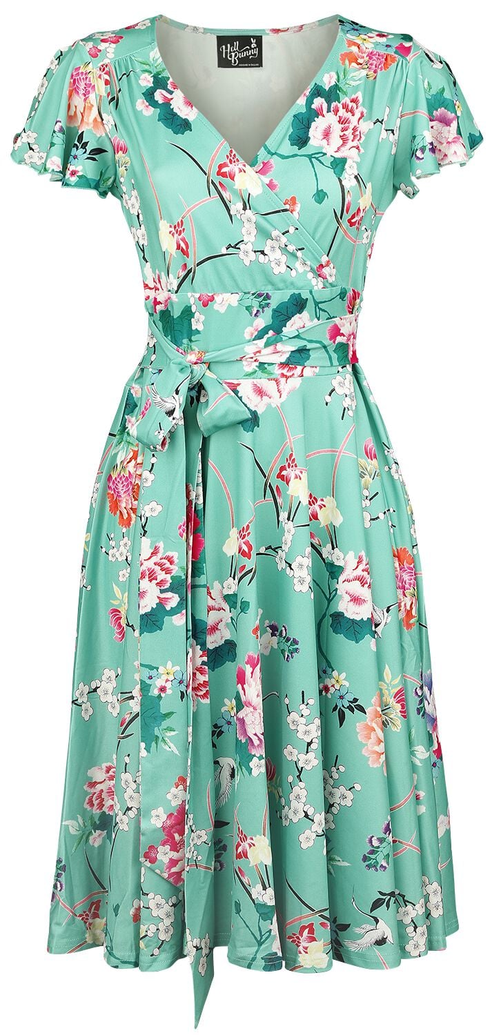 Robe courte Rockabilly de Hell Bunny - Robe Midori - XS à 4XL - pour Femme - menthe - hell bunny