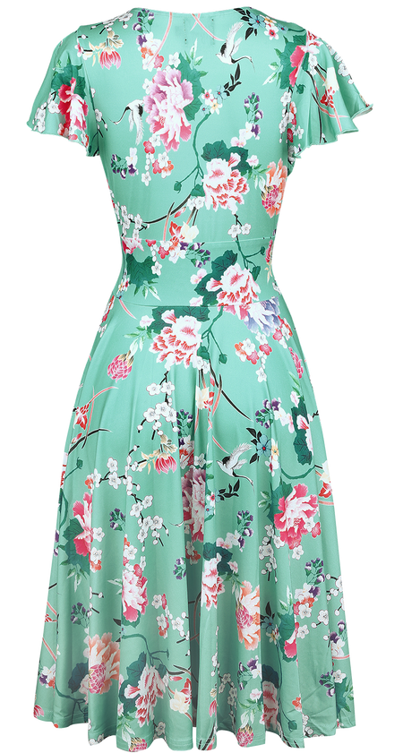 Robe courte Rockabilly de Hell Bunny - Robe Midori - XS à 4XL - pour Femme - menthe - hell bunny - View 2