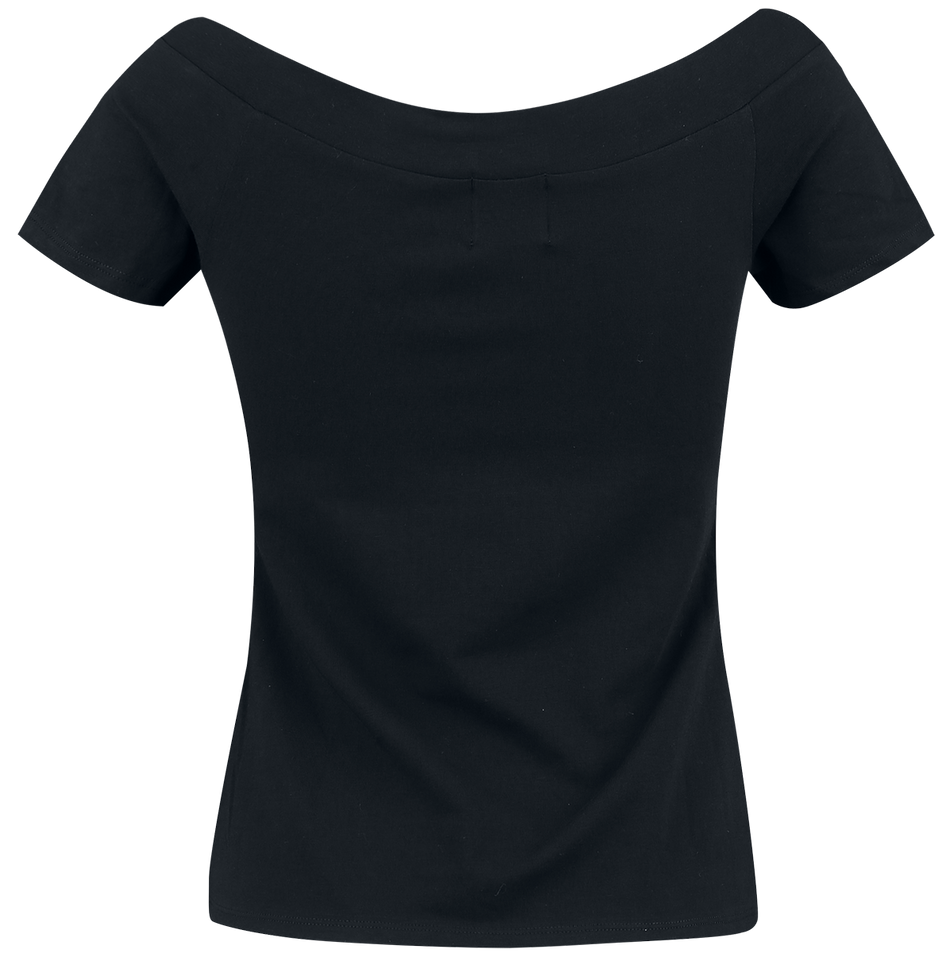 T-Shirt Manches courtes Rockabilly de Hell Bunny - Haut Alex - XS à XL - pour Femme - noir - hell bunny - View 2