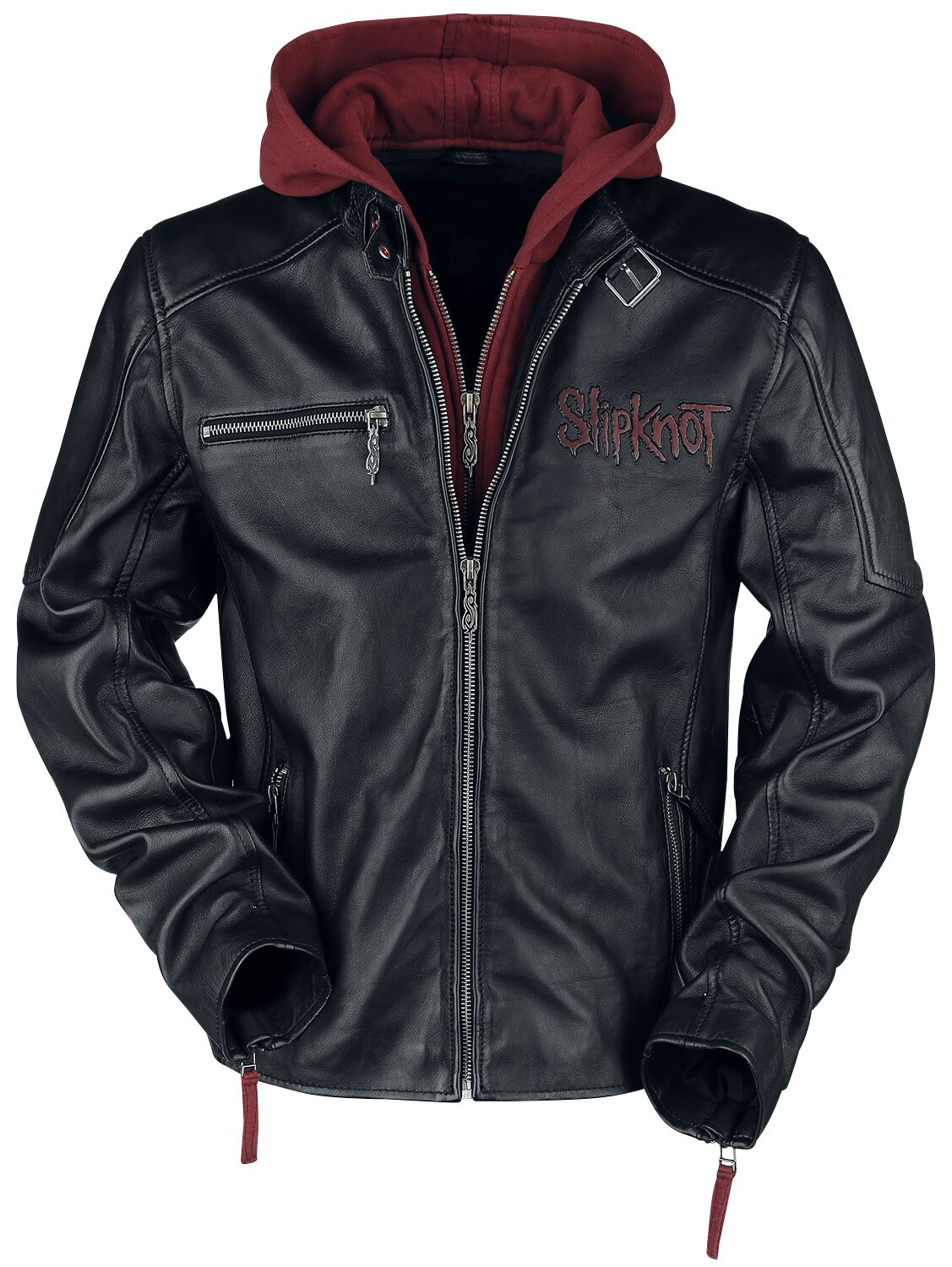 Veste en cuir  de Slipknot - EMP Signature Collection - S à 3XL - pour Homme - noir/rouge - Slipknot