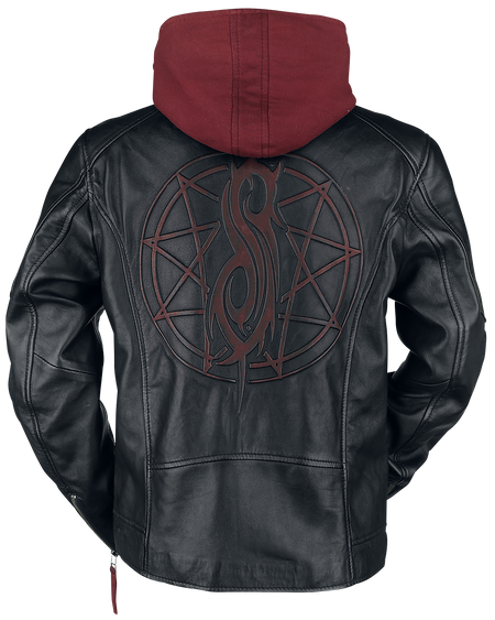Veste en cuir  de Slipknot - EMP Signature Collection - S à 3XL - pour Homme - noir/rouge - Slipknot - View 2