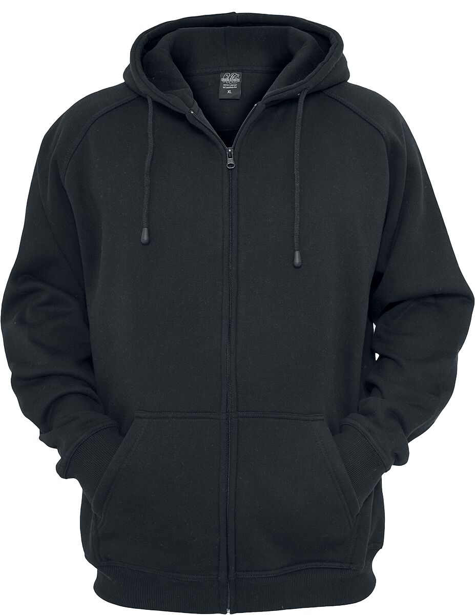 Sweat-shirt zippé à capuche  de Urban Classics - Veste À Capuche Zippée Unie - S à XXL - pour Homme - noir - Urban Classics