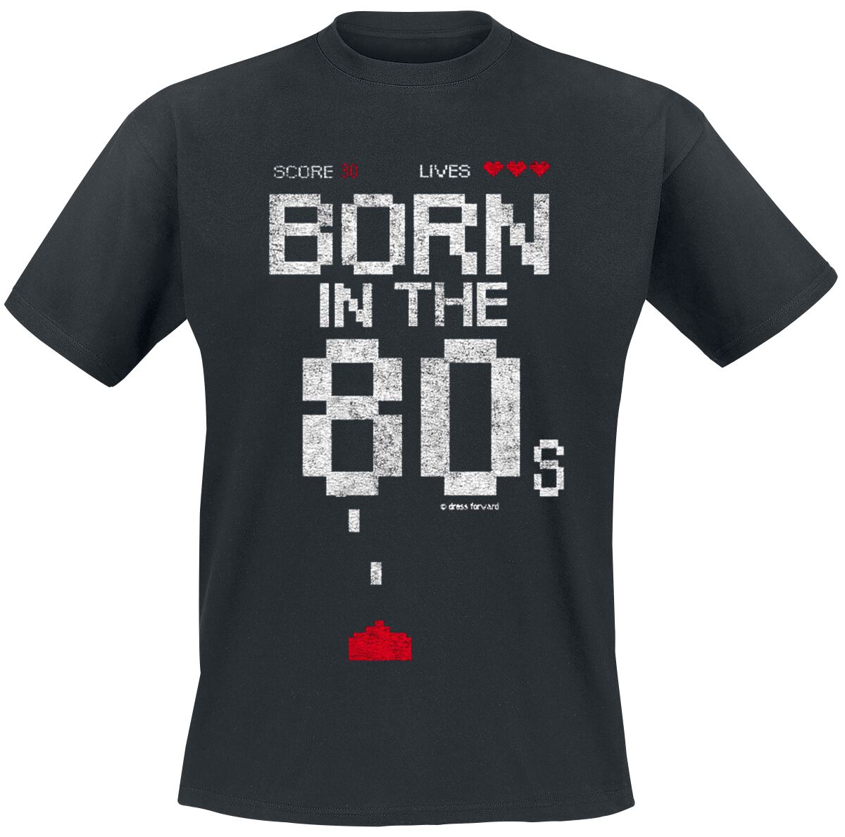 T-Shirt Manches courtes Fun de Slogans Gaming - Born In The 80s - M à 3XL - pour Homme - noir - Slogans Gaming