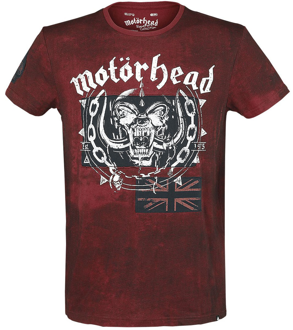 T-Shirt Manches courtes  de Motörhead - EMP Signature Collection - M à 5XL - pour Homme - rouge foncé - Motörhead
