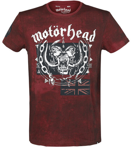 T-Shirt Manches courtes  de Motörhead - EMP Signature Collection - S à 5XL - pour Homme - rouge foncé - Motörhead